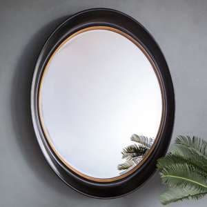 Felton Bevelled Wall Mirror In Black and Gold - UK