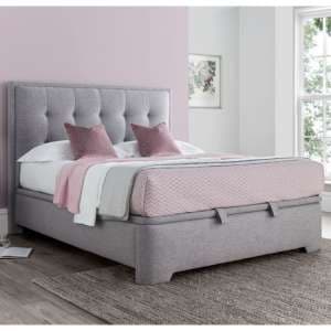 Felton Marbella Fabric Ottoman Double Bed In Grey - UK