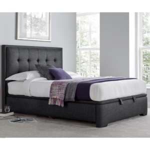 Felton Pendle Fabric Ottoman King Size Bed In Slate - UK