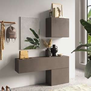 Ferial Wooden Hallway Furniture Set In Bronze - UK
