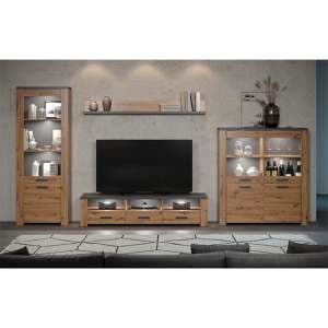 Fero Living Furniture Set 1 In Artisan Oak And Matera With LED