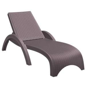 Ferryside Weather Resistant Resin Sun Lounger In Brown