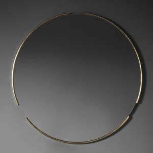 Filer Round Bevelled Wall Mirror In Gold - UK