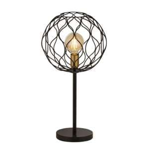 Finesse Table Lamp In Black With Gold Lamp holder