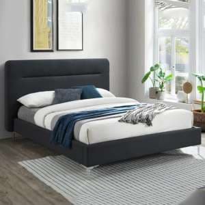 Finns Fabric Double Bed In Charcoal - UK