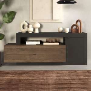 Fiora TV Stand With 1 Door 2 Drawers in Lava And Mercure - UK