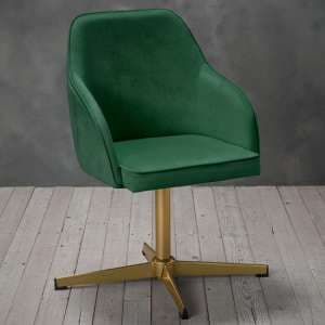 Flax Velvet Home And Office Chair In Green