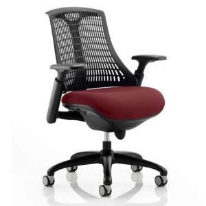 Flex Task Black Back Office Chair With Ginseng Chilli Seat