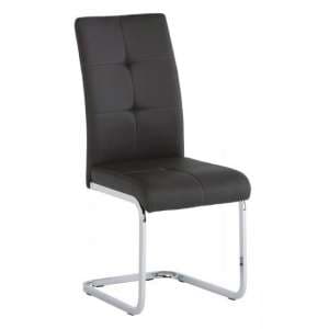 Flotin PU Leather Dining Chair In Charcoal Grey - UK