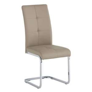 Flotin PU Leather Dining Chair In Stone - UK
