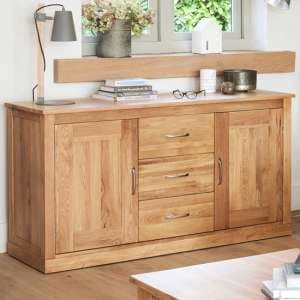 Fornatic Wooden Sideboard In Mobel Oak With 2 Doors 3 Drawers - UK
