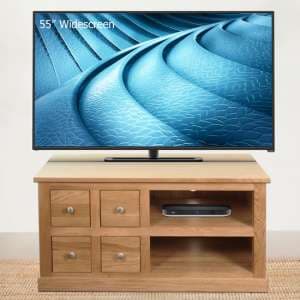 Fornatic Wooden TV Stand In Mobel Oak With 4 Drawers 1 Shelf - UK