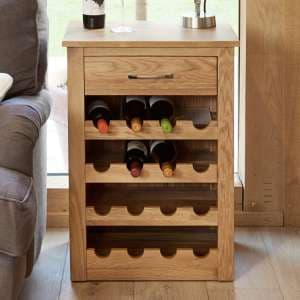 Fornatic Wooden Wine Rack Lamp Table In Mobel Oak - UK