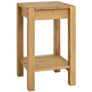Fortworth Tall Wooden Side Table In Oiled Oak - UK