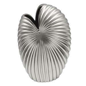 Fountain Ceramic Large Decorative Vase In Silver
