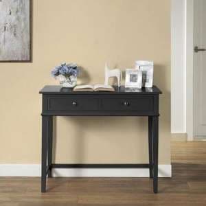 Franklyn Wooden Laptop Desk With 2 Drawers In Black - UK