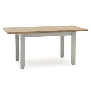 Freda Large Wooden Extending Dining Table In Grey And Oak
