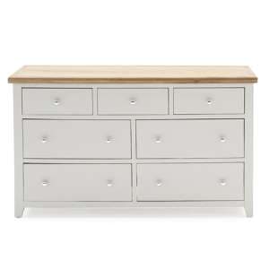 Freda Wooden Chest Of 7 Drawers In Grey And Oak - UK