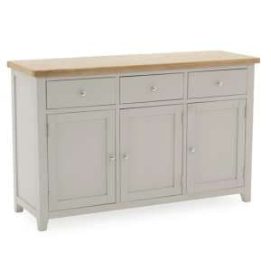 Freda Wooden Sideboard With 3 Doors 3 Drawers In Grey And Oak - UK