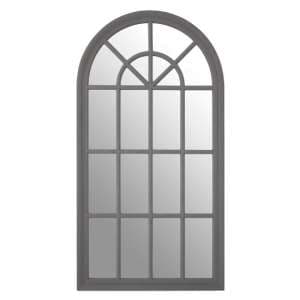 Fresot Curved Window Designed Wall Mirror In Grey - UK