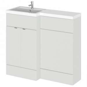 Fuji 100cm Left Handed Vanity With L-Shaped Basin In Grey Mist