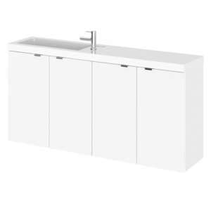 Fuji 100cm Wall Hung Vanity Unit With Basin In Gloss White