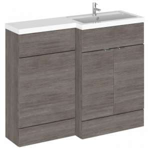 Fuji 110cm Right Handed Vanity With L-Shaped Basin In Brown