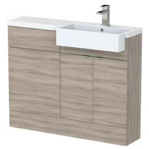 Fuji 110cm Right Handed Vanity With Square Basin In Driftwood