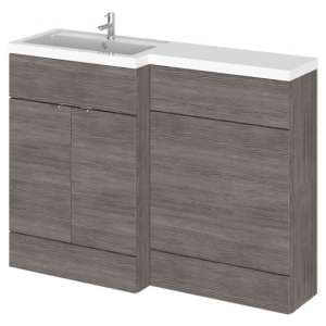 Fuji 120cm Left Handed Vanity With L-Shaped Basin In Brown