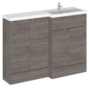 Fuji 120cm Right Handed Vanity With Base Unit In Brown Grey