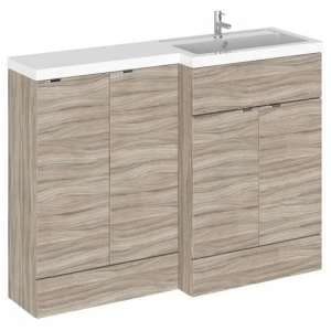Fuji 120cm Right Handed Vanity With Base Unit In Driftwood