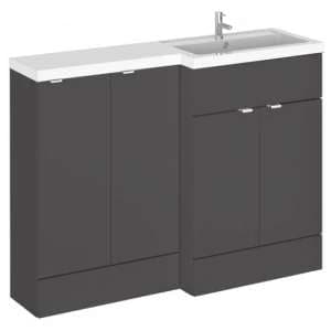 Fuji 120cm Right Handed Vanity With Base Unit In Gloss Grey