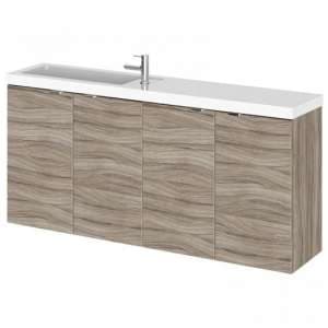 Fuji 120cm Wall Hung Vanity Unit With Basin In Driftwood
