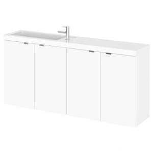 Fuji 120cm Wall Hung Vanity Unit With Basin In Gloss White