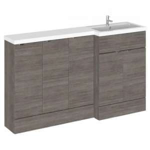 Fuji 150cm Right Handed Vanity With Base Unit In Brown Grey