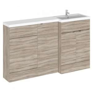 Fuji 150cm Right Handed Vanity With L-Shaped Basin In Driftwood