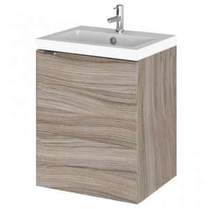 Fuji 40cm Wall Vanity With Polymarble Basin In Driftwood