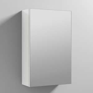 Fuji 45cm Mirrored Cabinet In Gloss White With 1 Door - UK