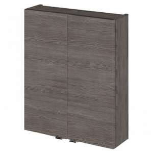 Fuji 50cm Bathroom Wall Unit In Brown Grey Avola With 2 Doors - UK