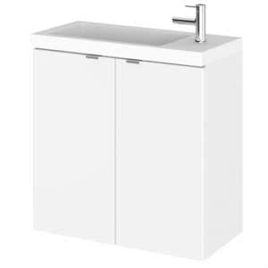 Fuji 50cm Wall Hung Vanity Unit With Basin In Gloss White