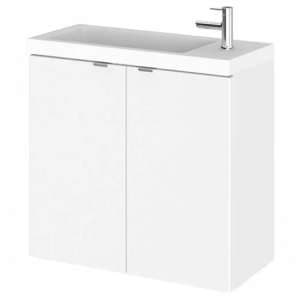 Fuji 60cm Wall Hung Vanity Unit With Basin In Gloss White