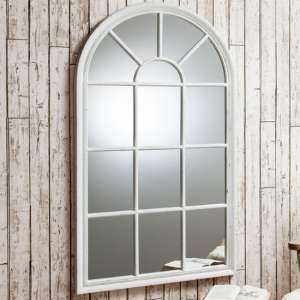 Fulham Window Pane Design Wall Mirror In White Frame - UK