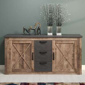 Gerald Wooden Sideboard In Matera And Brown Oak - UK