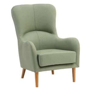 Giausar Upholstered Fabric Armchair In Green