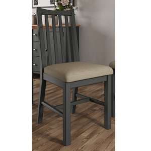 Gilford Wooden Dining Chair In Grey
