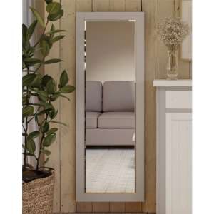 Gilford Wall Mirror Extra Long In Grey Wooden Frame - UK