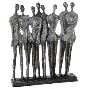 Girls Night Out Poly Design Sculpture In Antique Silver And Grey
