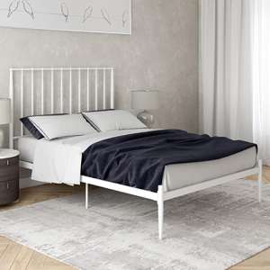 Giulio Metal Double Bed In White