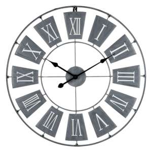 Givoa Small Metal Contemporary Wall Clock In Grey