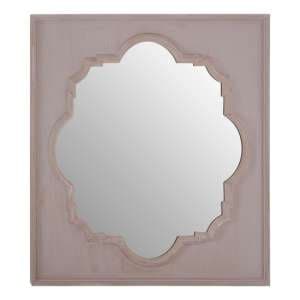 Gladiyas Quatrefoil Design Wall Mirror In Grey Wooden Frame - UK